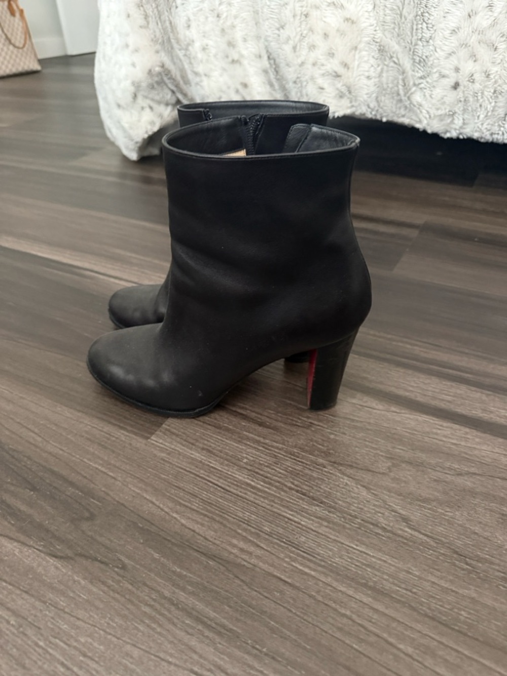 Christian Louboutin Black Leather Heeled Boots size 41 - Picture 12 of 14